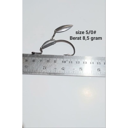 worm hook bigos lure seri 8015 size 5/0