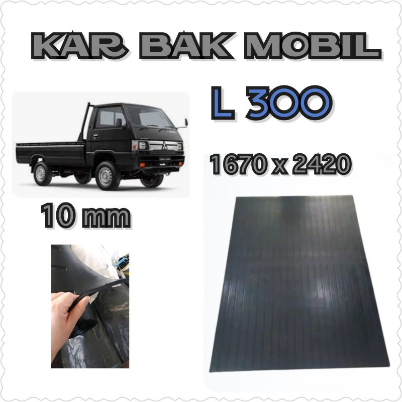 karpet bak untuk mobil  L300/L 300 tebal 10 mm warna hitam