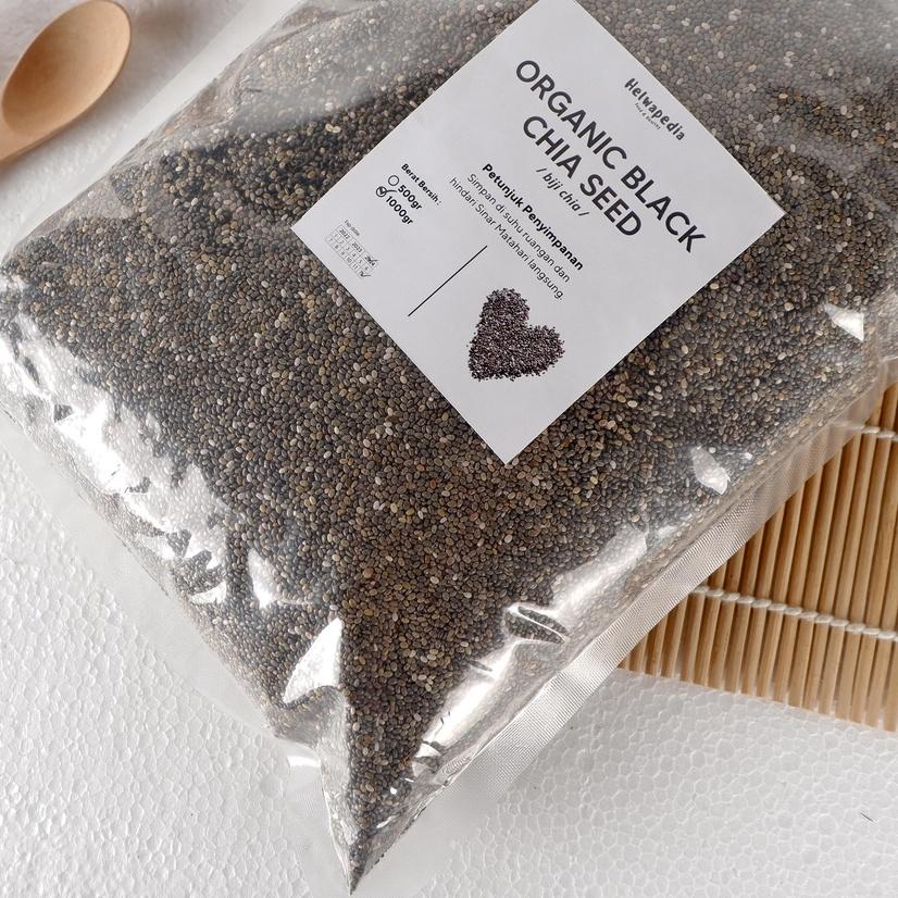 

✫ Organic Black Chia Seed 1kg Premium Biji Chiaseed Original ◘