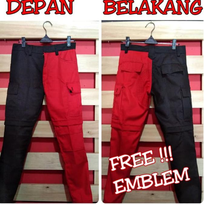 NEW STOCK CELANA ALPIN ALVIN KEMPOL GUNUNG PANJANG PENDEK CELANA CARGO PANJANG PRIA WARNA MERAH HITA