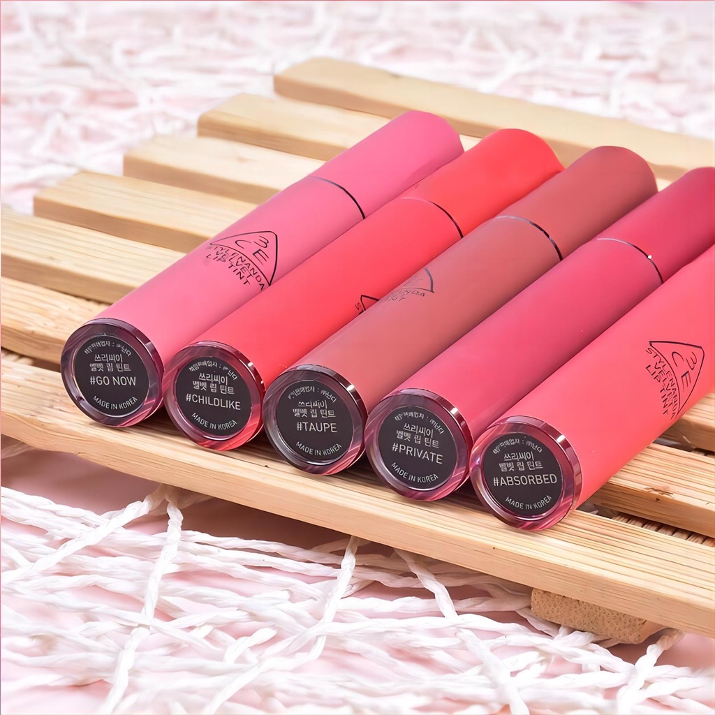 3CE Stylenanad Velvet Lip Tint 4g/ Soft  Matte Liquid Lipstick/ Long-Lasting MLBB Lipstik/ Gradient Lips/ Lip Gloss/ Lip Glow/ Lip Glaze