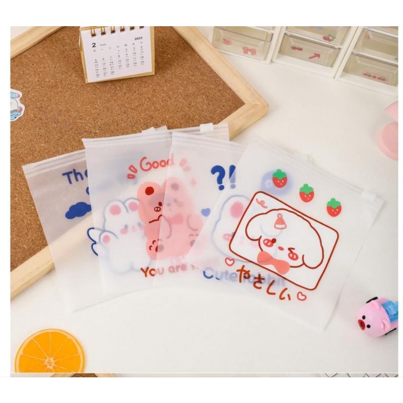 ZIPPER POUCH SERBAGUNA ÌNS KAWAII AESTHETIC/ZIPLOCK STRORAGE 13.5CM