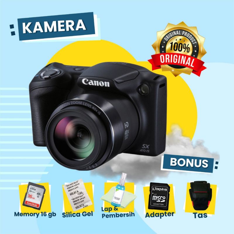 KAMERA POWERSHOOT CANON SX410IS Second Normal Siap Pakai Camera Digital Zoom