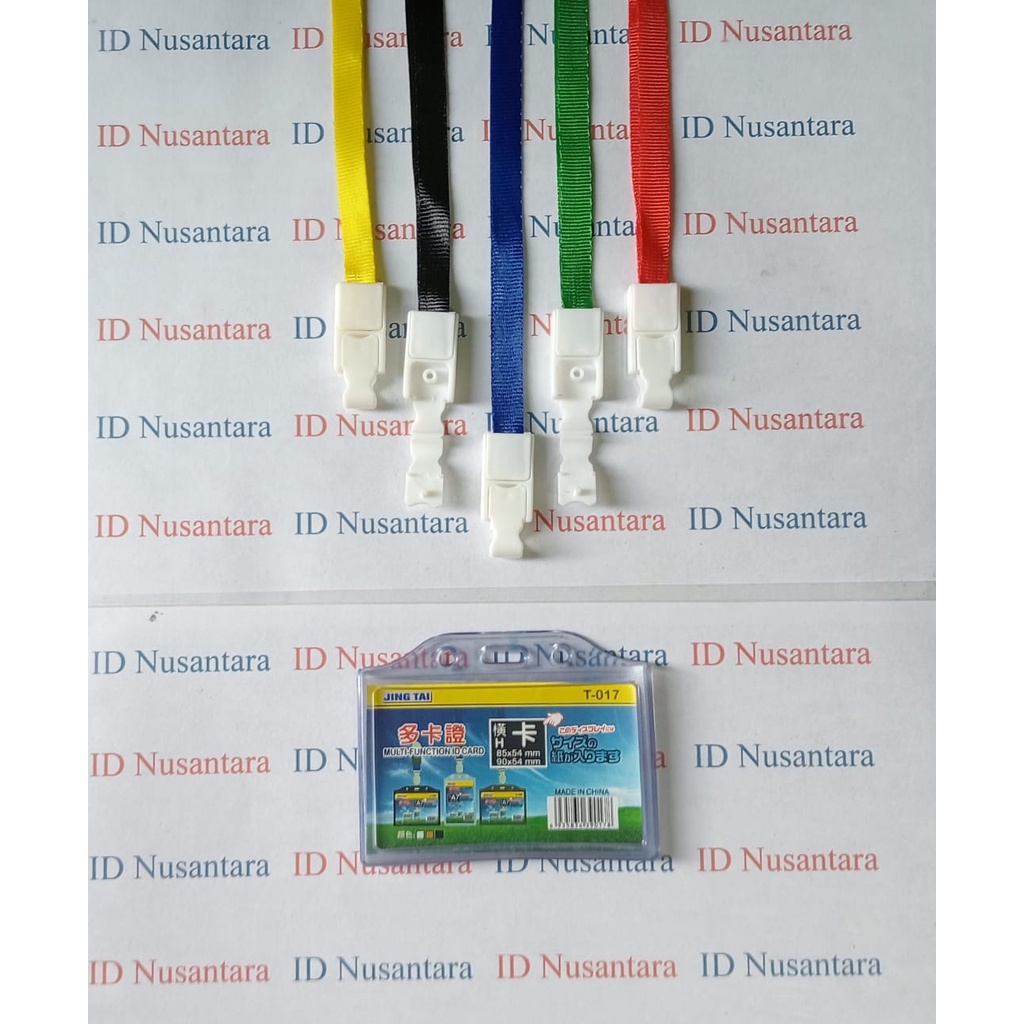 

Paket Tali ID Card Pengait Plastik dengan Casing ID T017 Karet 2 Sisi Tidur