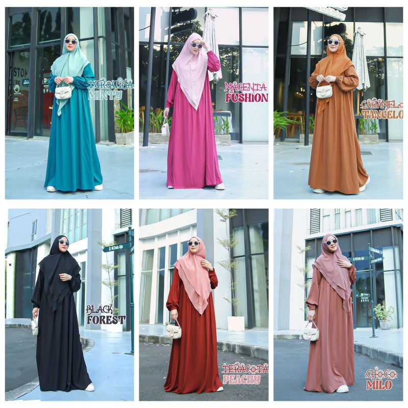 ABAYA BASIC BY NONA ANNA DAILY | GAMIS KATUN RAYON DAILY