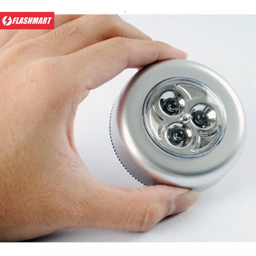 Flashmart Lampu Mini LED Multifungsi Stick and Click Lamp Cool White 6.5cm - LL003