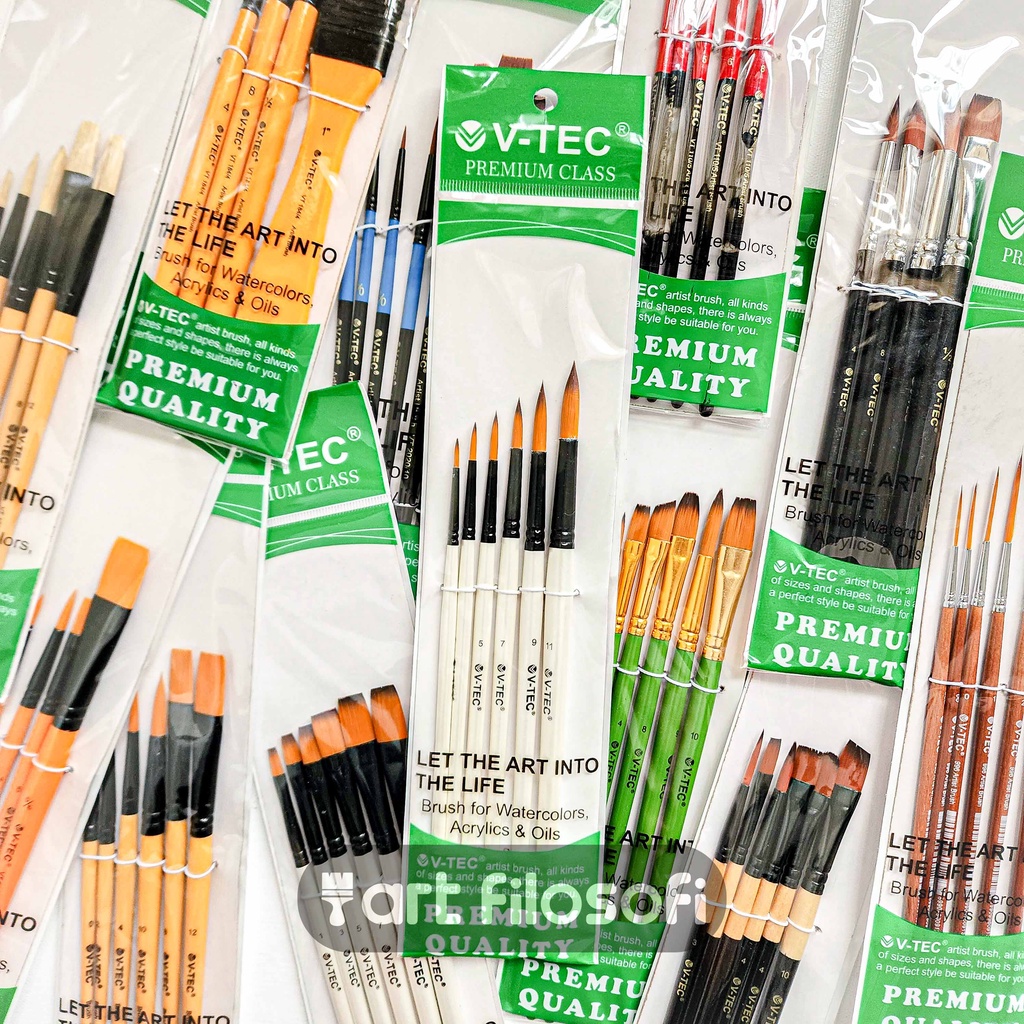 

V-TEC Paint Brush Set | Kuas Lukis