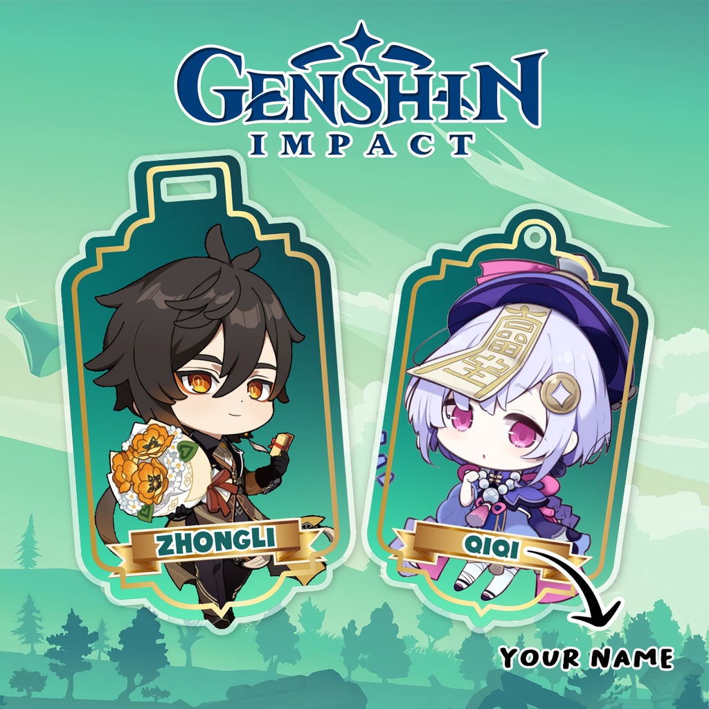 Genshin Impact Luggage Tag Keychain Acrylic