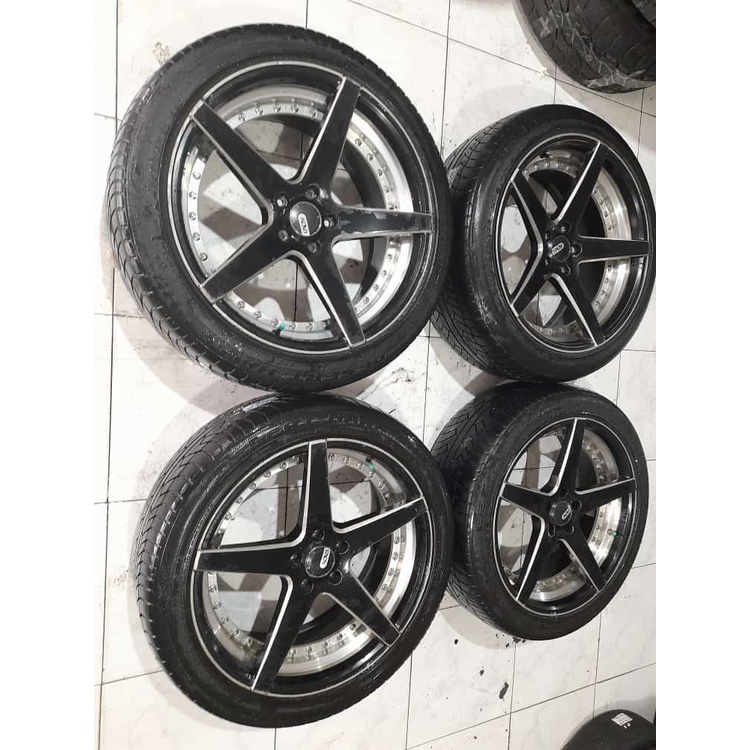 JUAL VELG MOBIL BEKAS ADV RING 20 BAUT 5 ET42/45 + BAN CRV HRV TERIOS