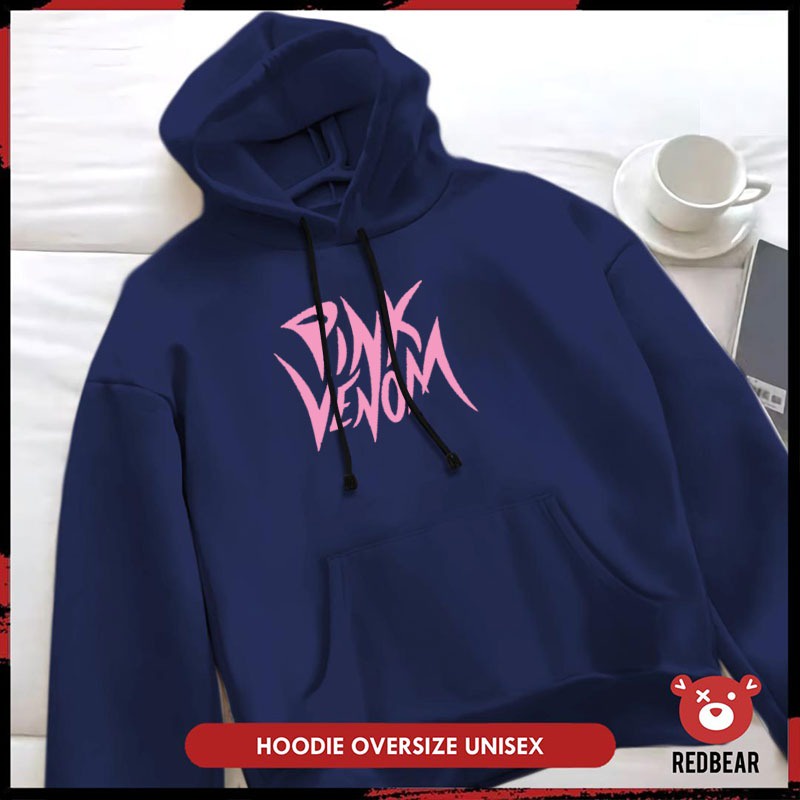 promo redbear hoodie jumper pink venom (sablon) m-xxl wanita