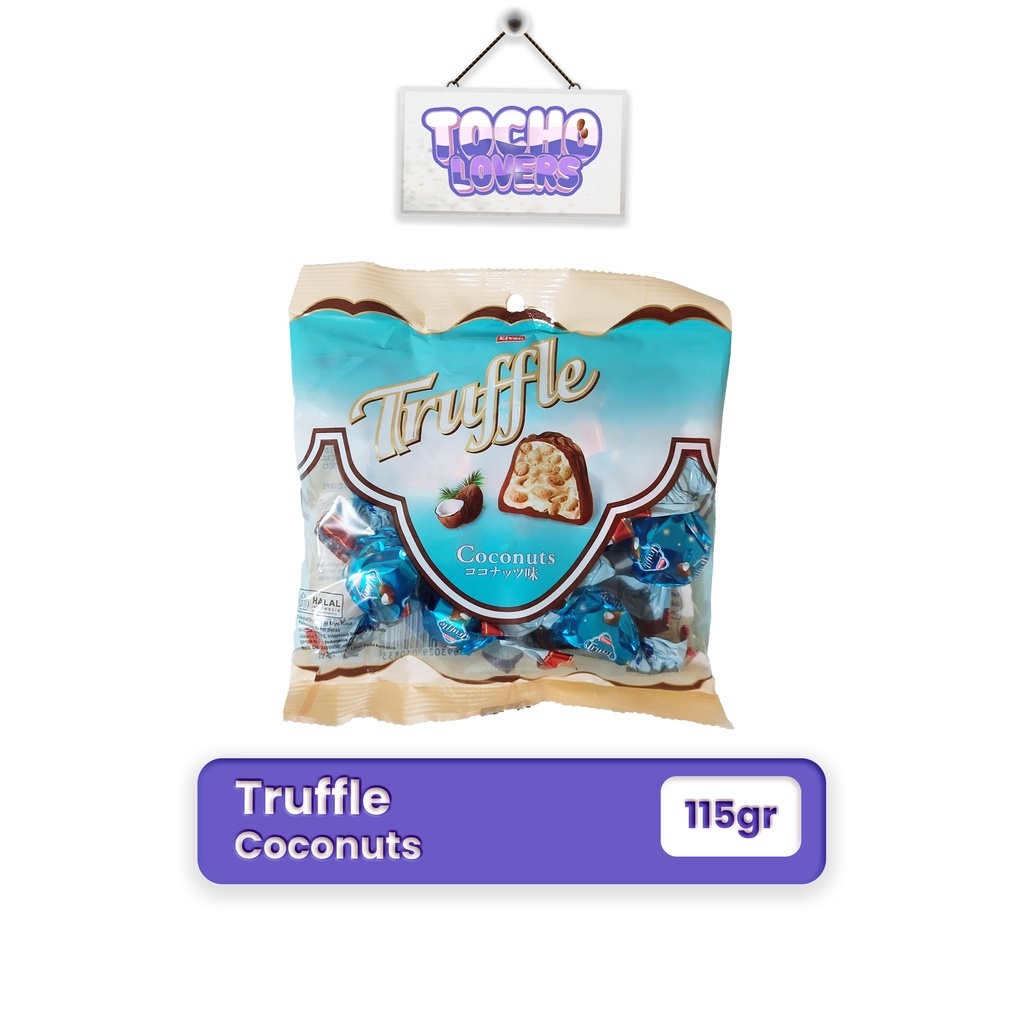 

Elvan Truffle Coconuts Snack Coklat Impor Halal isi Krim Kelapa dan Rice Crispy Cemilan Turki 115gr isi 10pcs