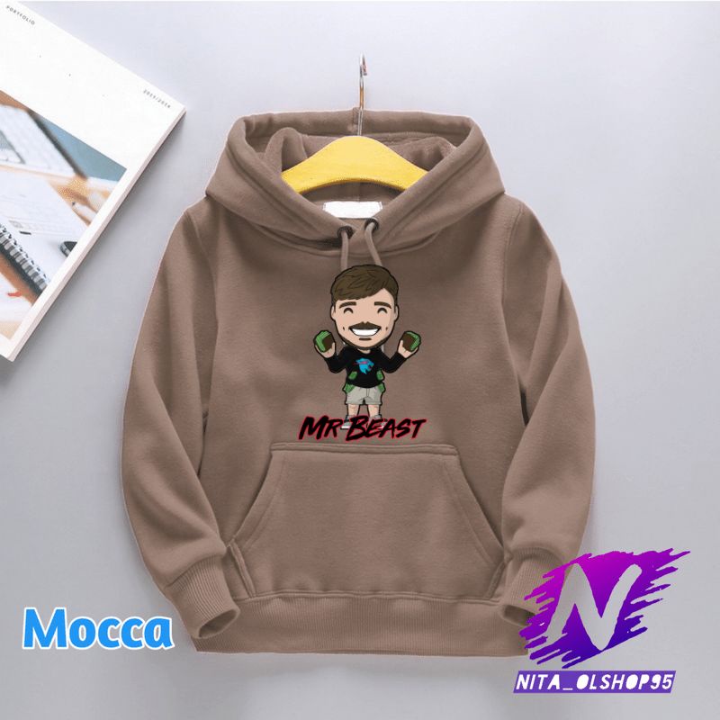 jaket sweater hoodie anak mr beast