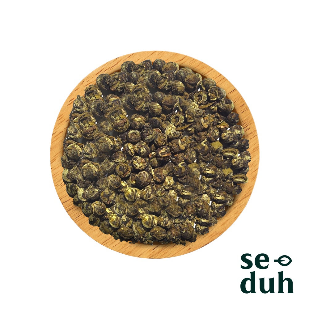 

Dragon Pearl Jasmine Tea / Hand Rolled Jasmine Green Tea netto 250 gram