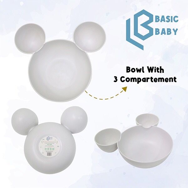 Basic Baby Multifuction Divided Bowl / Perlengkapan Makan MPASI