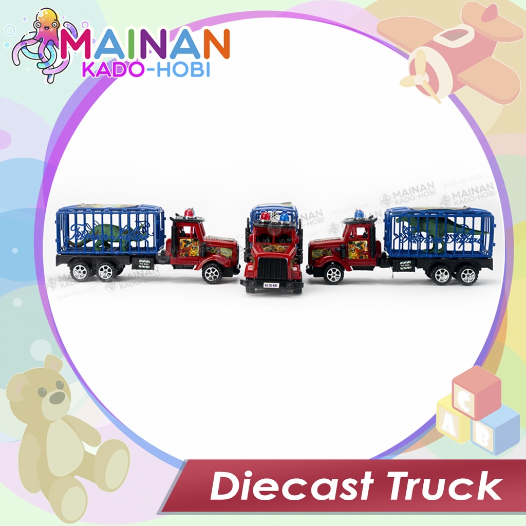 HADIAH MAINAN ANAK MINIATUR DIECAST TRUCK ANIMAL HEWAN DINOSAURUS