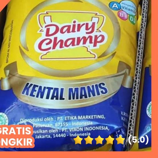 

☄ Susu kental manis dairy champ kemasan pouch 2,5 kg ✶