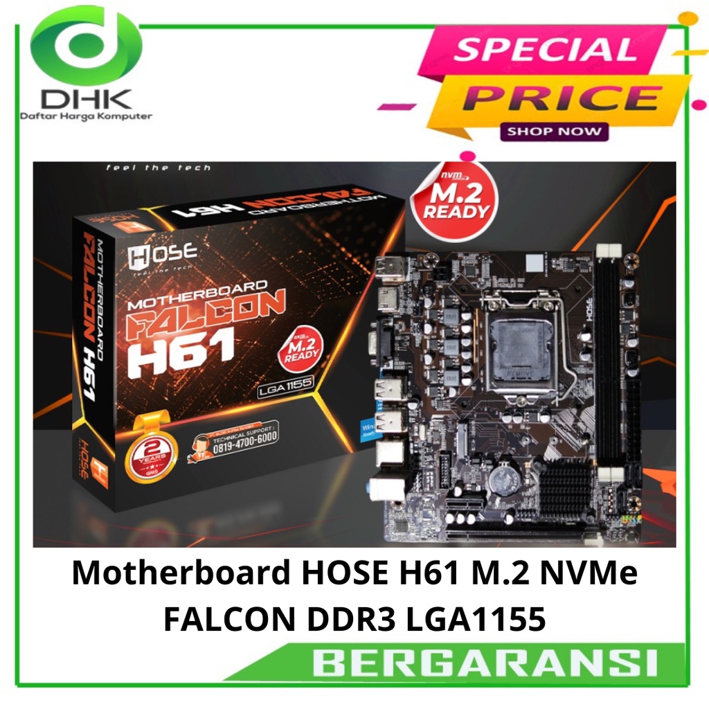 Motherboard HOSE H61 M.2 NVMe FALCON DDR3 LGA1155