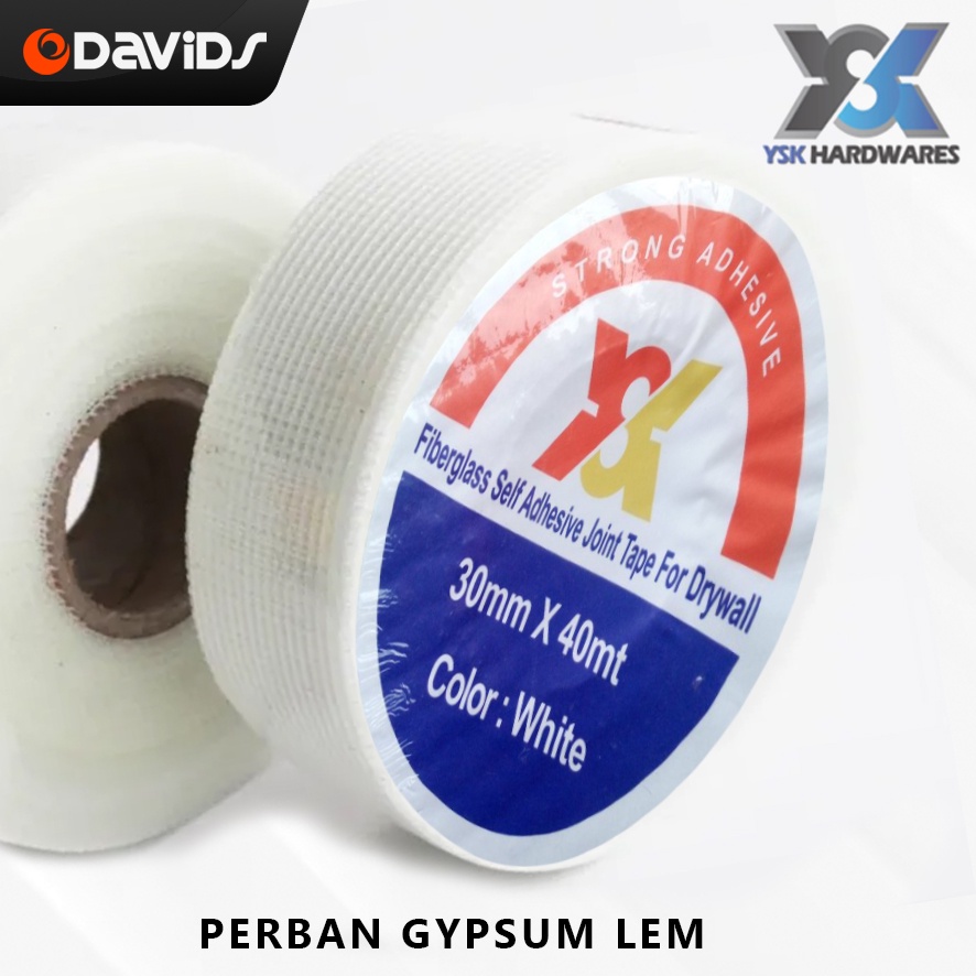 Kasa Perban Perekat Isolasi Gypsum  Lem Fiberglass Tape 30mm