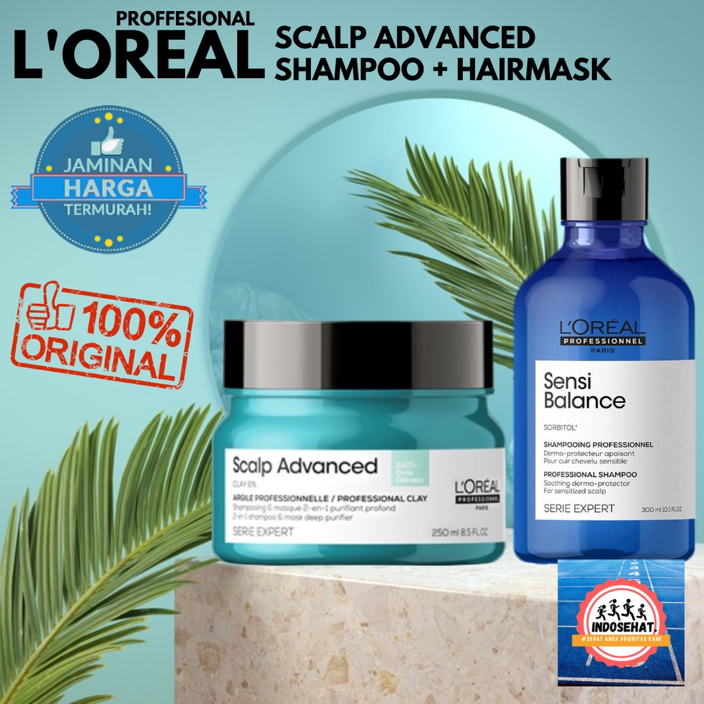 LOREAL Serie Expert Scalp Advanced Anti Discomfort Dermo Regulator Shampoo Deep Purifier Hair Mask - Perawatan Kulit Kepala Berminyak Sensitif