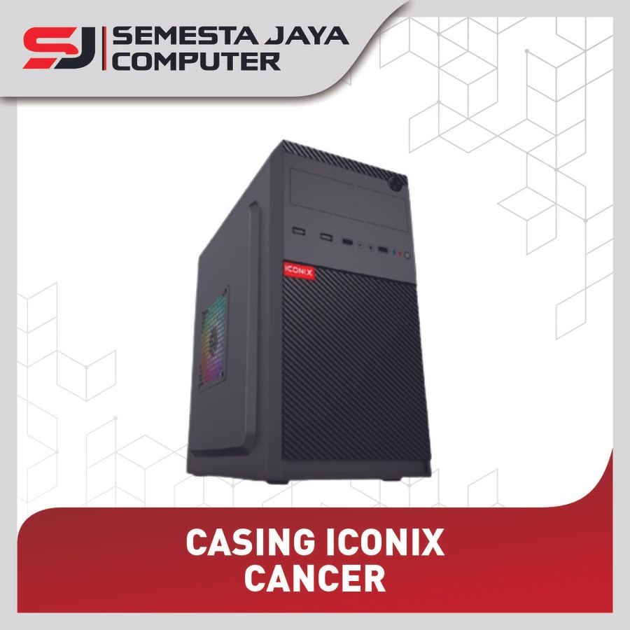 CASING PC GAMING ICONIX CANCER FREE PSU 500WATT CASING KOMPUTER
