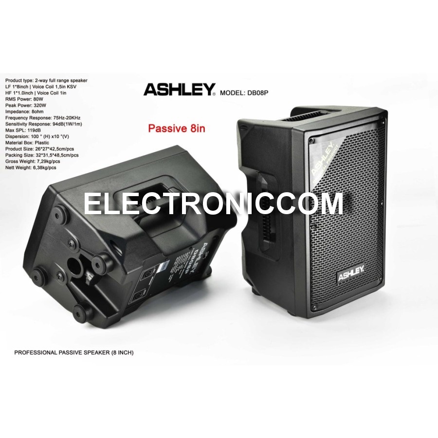 Ashley Speaker Pasif DB08P Original - 8 Inch Speaker Ashley DB08P
