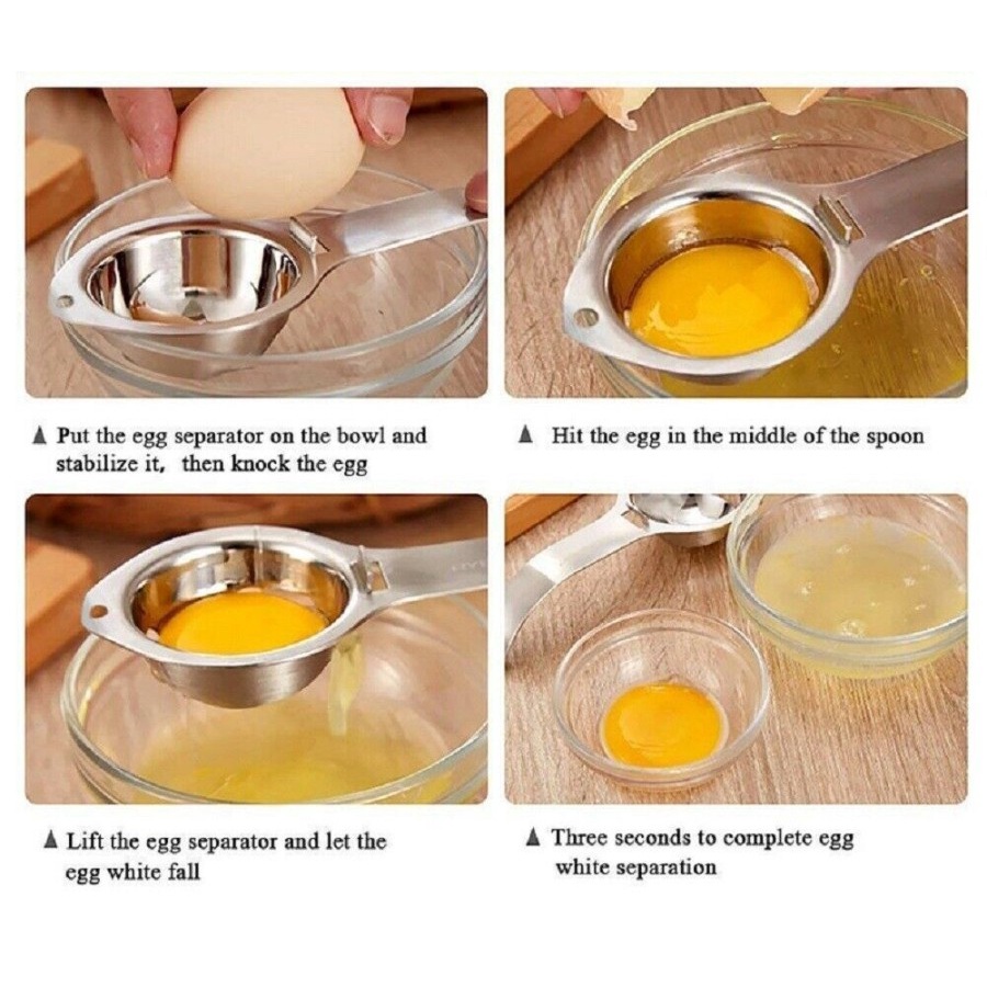 NP- Egg Yolk White Separator Stainless - Pemisah Kuning Telur Stainless