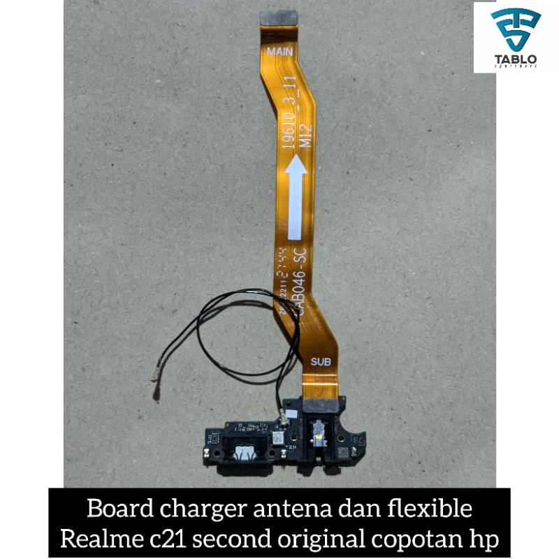 BOARD CHARGER PLUS ANTENA DAN FLEXIBLE REALME C21Y SECOND ORIGINAL COPOTAN HP NORMAL GARANSI ✅