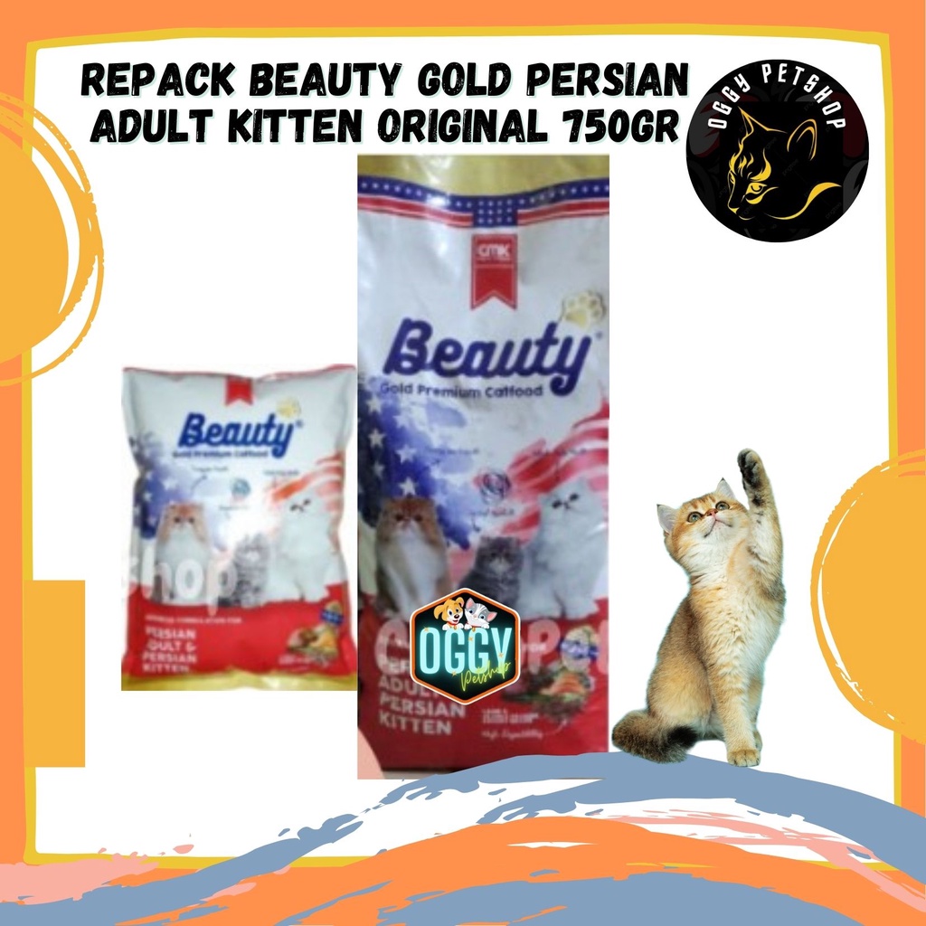 REPACK Makanan Kucing Beauty Gold Persian Adult Kitten Original 750GR ORIGINAL