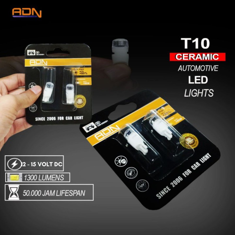 LAMPU LED T10 Senja Sein Sen NEON CERAMIC Motor Mobil By ADN