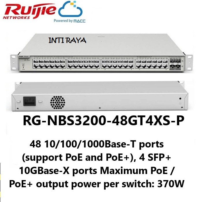 RUIJIE RG-NBS3200-48GT4XS-P L2 10G Uplink Cloud Managed Switch NBS3200