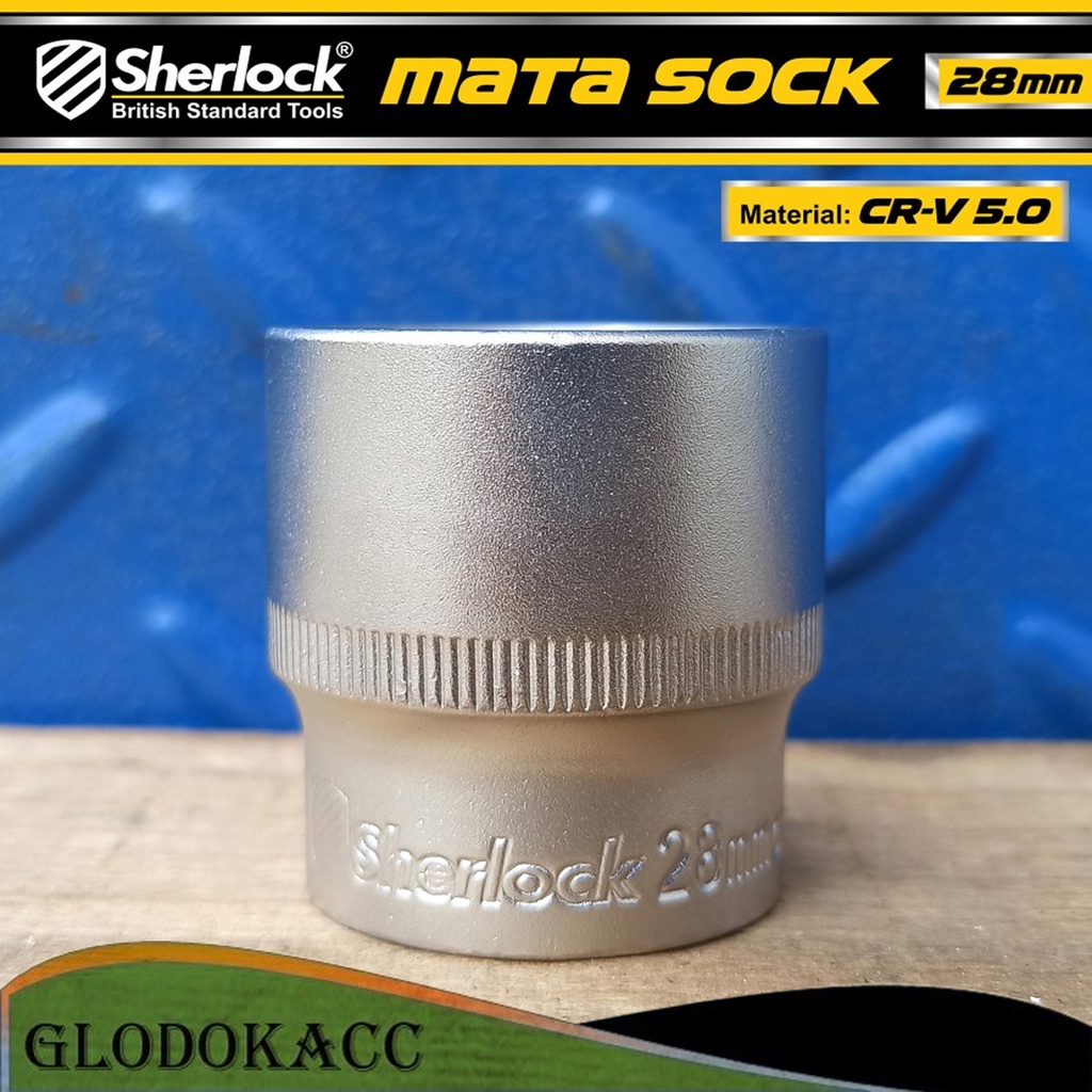 Kunci Shock 28 mm 6 PT / Sherlock Mata Sok/Sock 1/2 inch