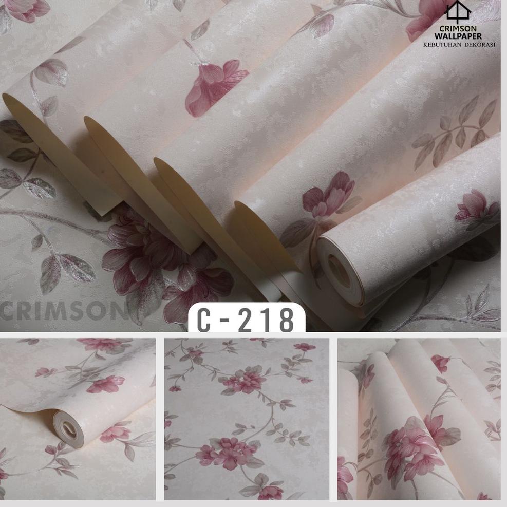 TERBARU WALLPAPER VINYL DINDING MOTIF BUNGA PREMIUM