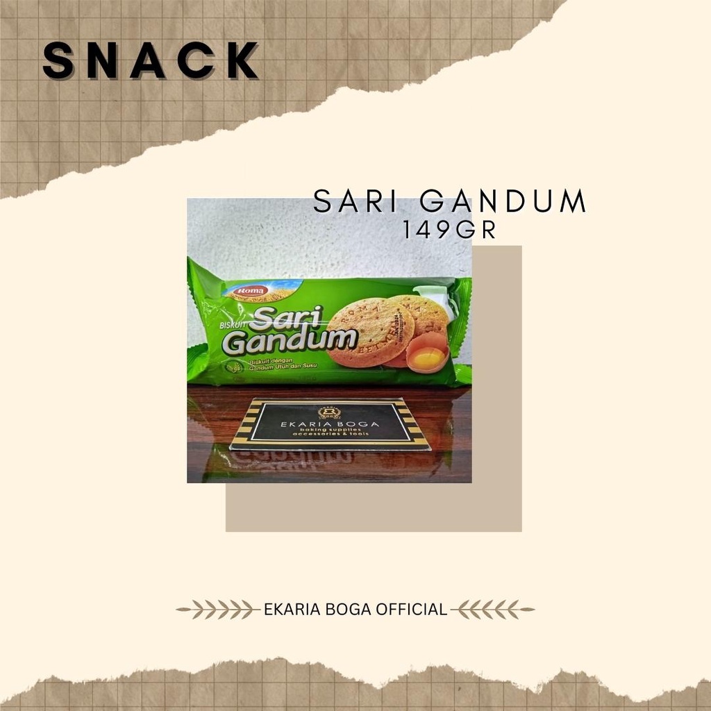 

BISCUIT | BISKUIT GANDUM | ROMA | ROMA SARI GANDUM | SARI GANDUM 149GR