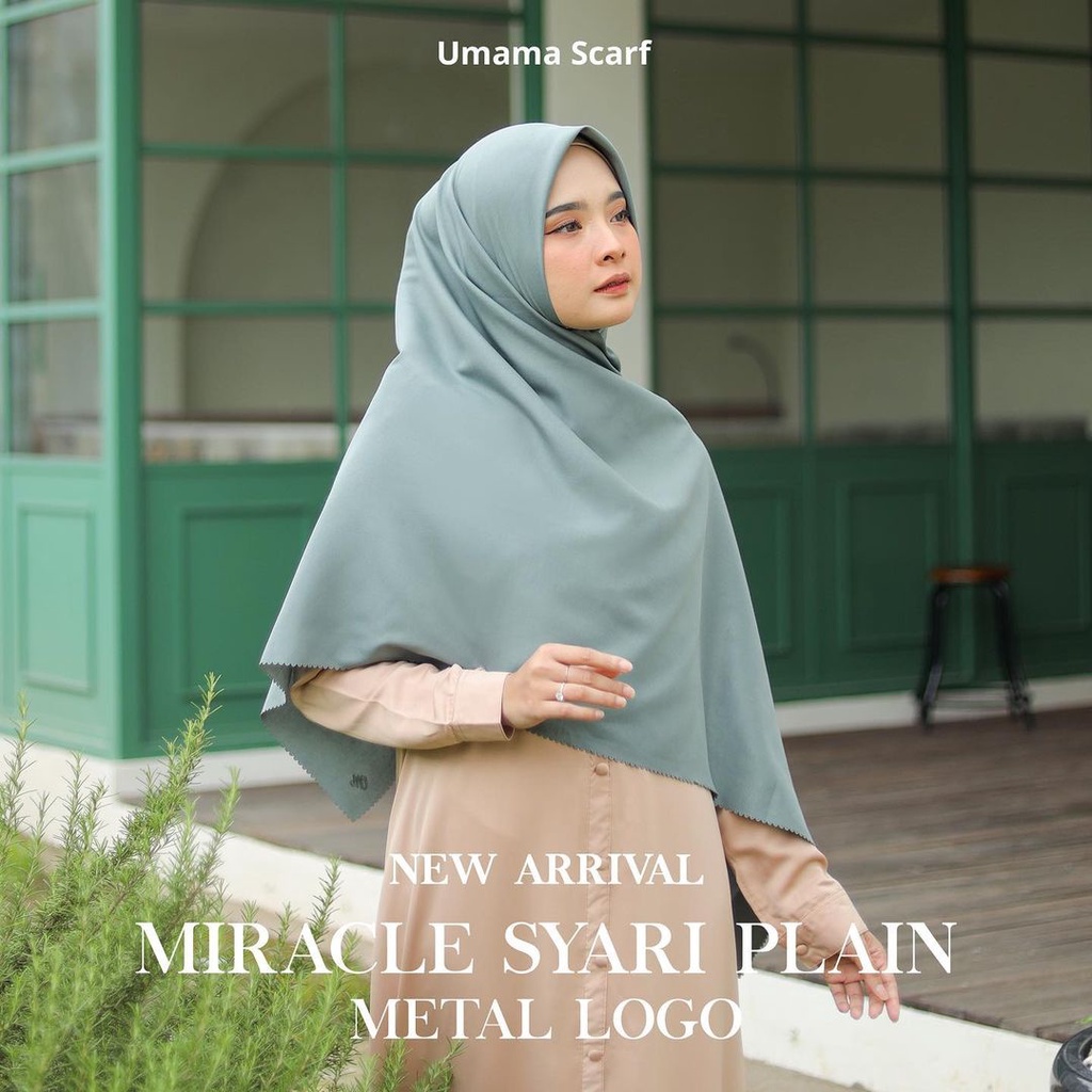 Jilbab Segi Empat syari 130x130 Voal miracle  by Umama METAL LOGO