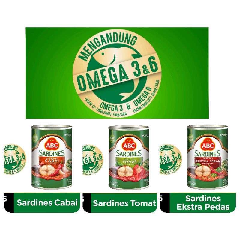 

ABC sarden cabai / tomat / extra pedas 155 gram