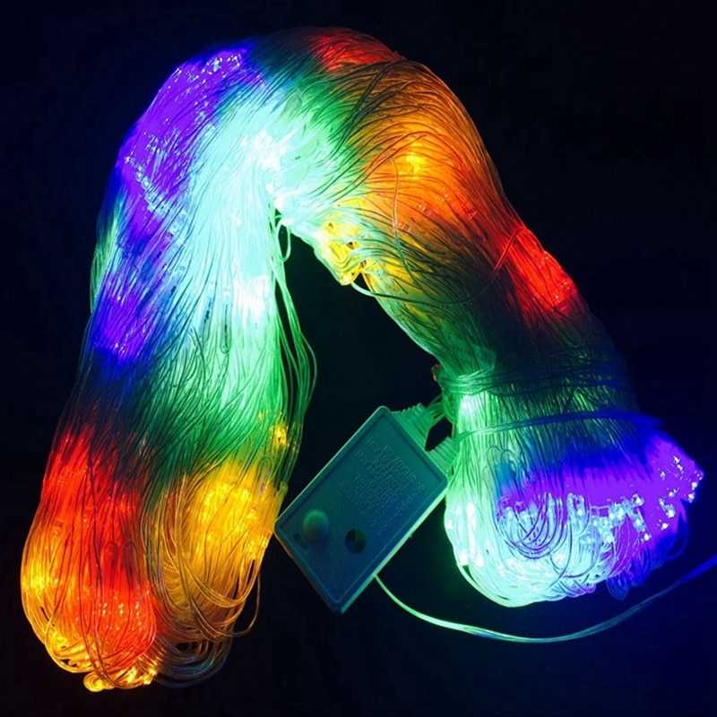 (BISA COD) FTIHSHP LED Lampu Hias Jaring String Lights Decoration USB Plug - EK-04