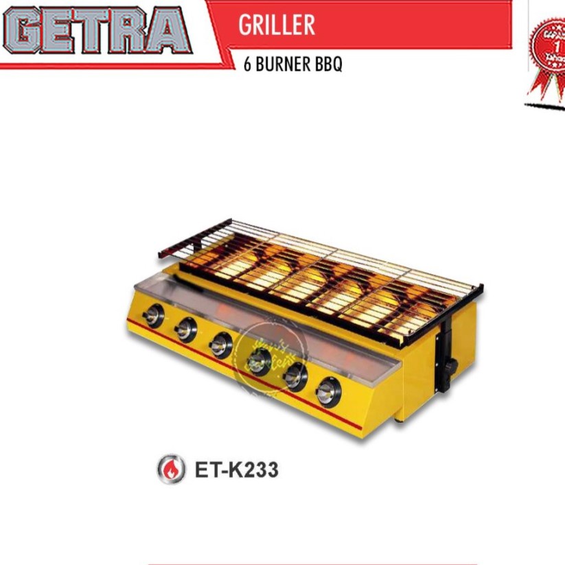 Kompor Panggang Gas Getra ET-K233 6 Tungku