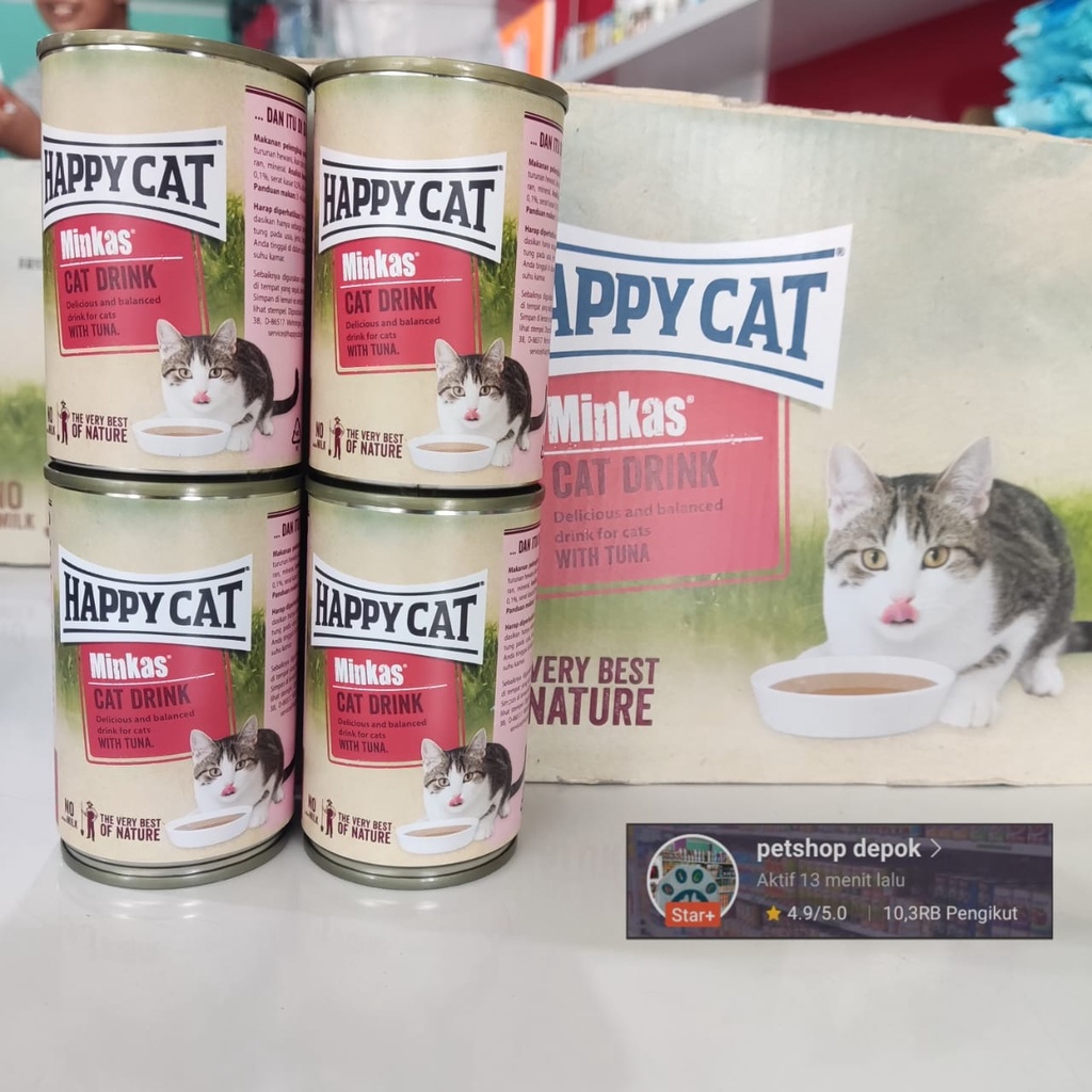 Happy Cat kaleng Happy Cat Minkas Drink 135ml/makanan basah merk Happy Cat
