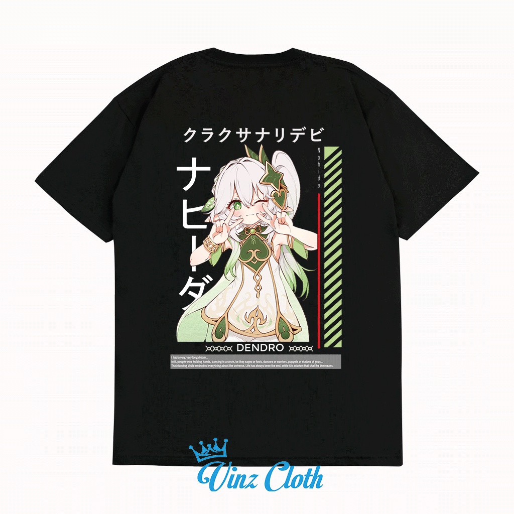Baju Kaos Genshin Impact | Kaos Nahida Genshin Impact | Kaos Lesser Lord Kusanali Premium Quality