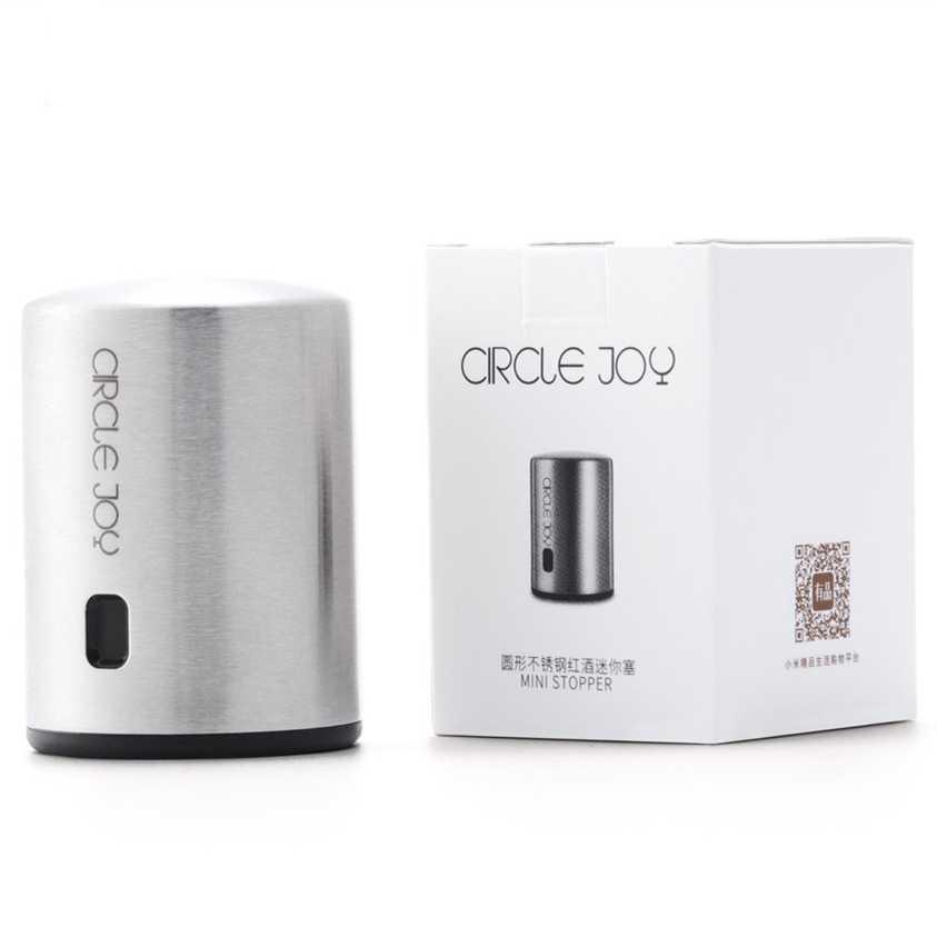 Circle Joy Smart Wine Vacuum Stopper Tutup Botol Wine Stainless Steel - CJ-JS01 - Silver