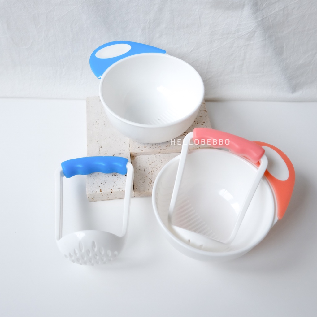 Hellobebbo Momo Baby Food Maker Alat Penghalus Makanan Masher Bayi Mpasi Grinder Manual