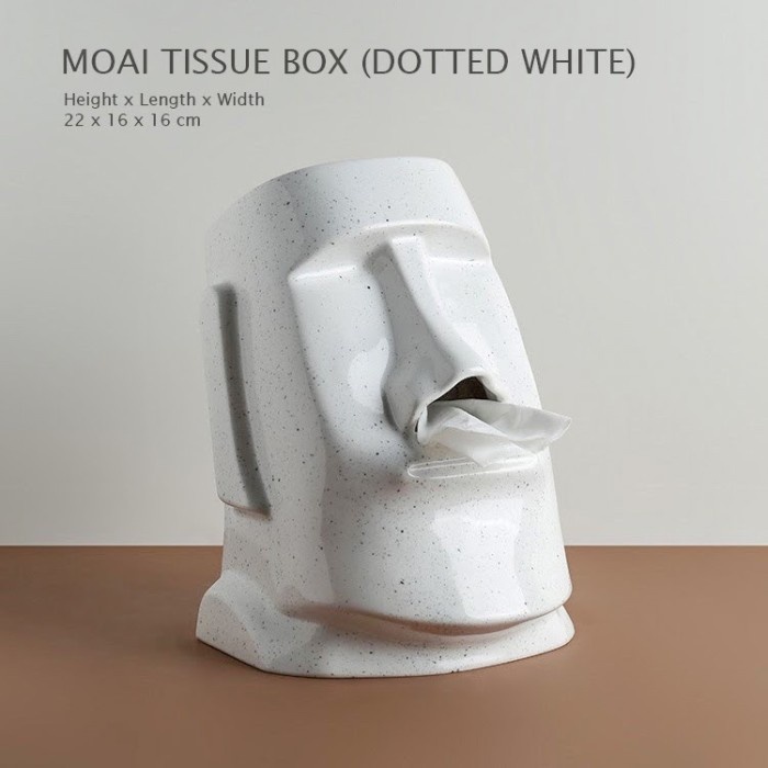 Terlaris Moai Tissue Box / Tempat Tisu Unik / Kotak Tisu Aesthetic