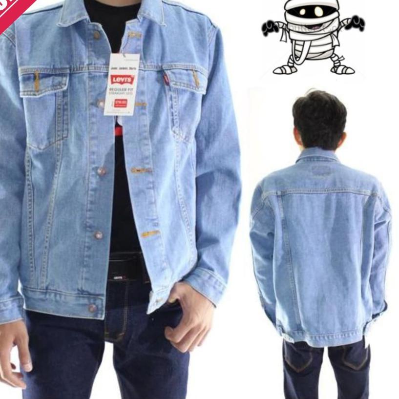 Promo Spesial JAKET JEANS LEVIS PRIA BIOBLITZ KEREN PREMIUM E3X6 Jaket Jeans Panjang Denim Import Sl