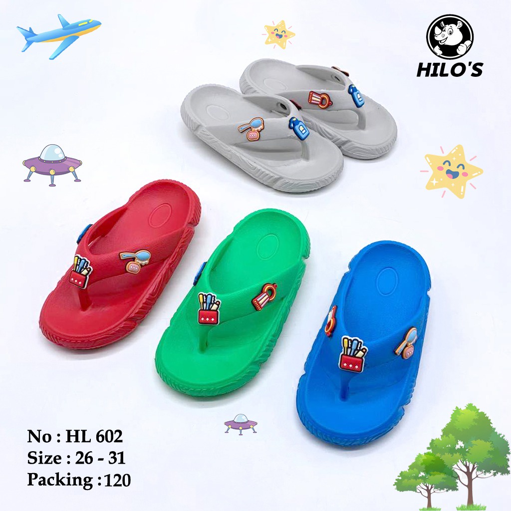 Sandal Anak Laki-Laki Sandal Jepit Bahan Karet Terbaru MOtif Lucu Keren Tidak Licin