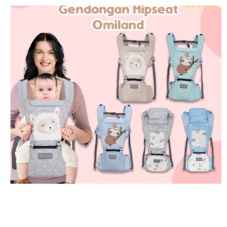 [HAZELCARE] Omiland Gendongan Bayi Samping + Topi / Gendongan Hipseat Hip Seat - Panda / Sloth / Rainbow / Alpaca Series