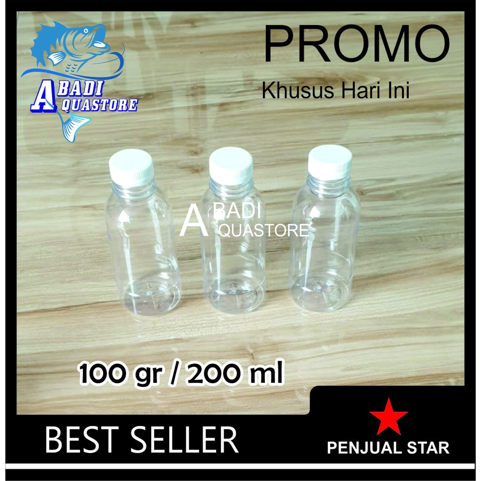 Botol Plastik 200 ml - Botol Repack 100 gram - Botol Kemasan - Botol Kosong - Botol Repack