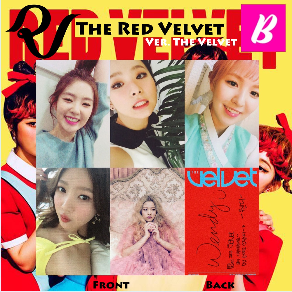 RED VELVET THE VELVET ALBUM PHOTOCARD UNOFFICIAL