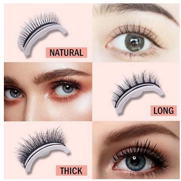 Bulu Mata Palsu Tanpa Lem Eyelashes Extension Natural 3D Ekstensi Berperekat