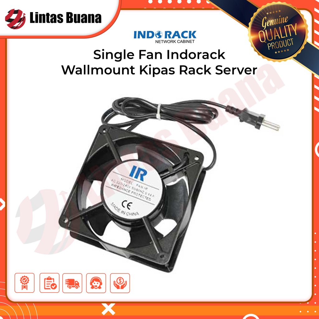 Single Fan Indorack Wallmount Kipas Rack Server