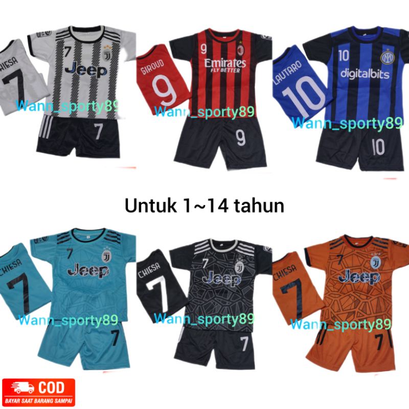 KAOS BOLA ANAK-ANAK UMUR 1-14 TAHUN TERLENGKAP DAN TERBARU 2023 / JERSEY BOLA ANAK DENGAN KUALITAS PREMIUM DAN HARGA TERJANGKAU / T-SHIRT BOLA ANAK DENGAN LOGO BORDIR TEERBAIK DAN BAHAN ADEM BUAT DI PAKAI / BISA COD GLOSIR MAUPUN ECERAN